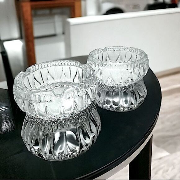 TWIN TEARDROP CRYSTAL ASHTRAY’S
Ashtray, jewelry dish, candy dish 
Lead crystal - Picture 9 of 12